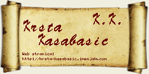 Krsta Kasabašić vizit kartica